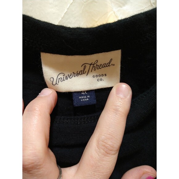 UNIVERSAL THREADS WOMENS 4X BLACK COTTON STRETCH TANK TOP OVERSIZE PLUS RELAXED - Picture 4 of 9